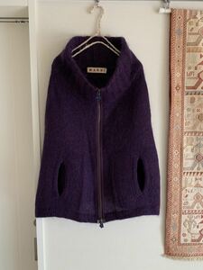 Marno Mohair Jacket Poncho Purple Outer MARNI ☆