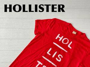 ☆ Free Shipping ☆ Hollister Hollister Unused Tag Short Sleeve Logo Print T -shirt Men S Red Tops Prompt decision