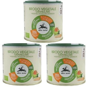 Artenello Organic Vegetable Bouillon Powder Type 120g×3pcs 【ALCE NERO Organic JAS EU Organic Certified Organic Organic Bouillon】
