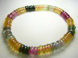 High quality natural stone multi -color torlor marine! Button -type bracelet Y090