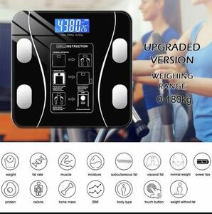Bathroom digital body fat meter, BMI composition, mobile phone Bluetooth analyzer [3 color]