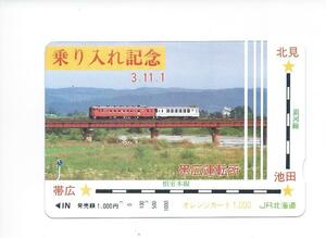 ☆ JR Hokkaido ☆ Entering Orange Card ☆ Multiple holes have been used