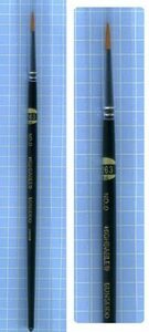 HS200 High Sable No. 0 (round) [Set of 2] Bunmori -do special nylon specification plastic model paint brush Iyasaka with excellent waist strength and elasticity