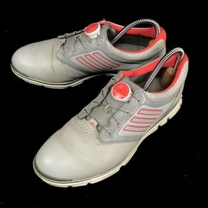 Adidas ★ Adistar Boa/Dial type/Golf shoes [Women's 24.5/Gray x Orange] Soft Spike/Adidas ◆ J-173