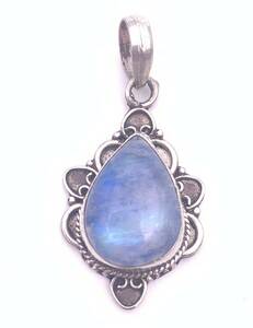 Natural Stone Moonstone Antique style Silver925 Top-ATQ2