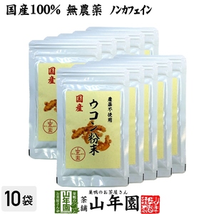 Health Foods 100% Pesticide -free turmeric powder 30g x 10 bags set powder Autumn turmeric Non -caffeine free shipping from Yamanashi