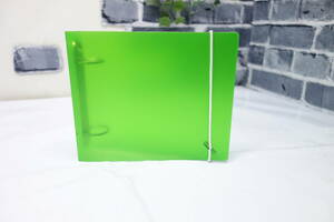 ◆ New / unused ◆ Clear file Green 24 pieces for postcards and photos storage, etc.