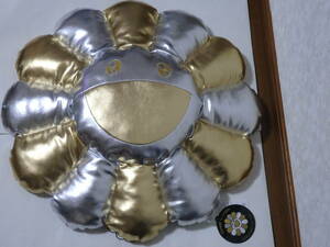 Prompt decision ♪ New ♪ Takashi Murakami Flower Flower Kaiki Gold Silver Christmas Cushion 60cm ♪ STARS Exhibition Yuzu Billy Irish