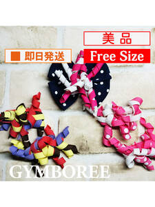U_ACC-504 [Beautiful goods] GYMBOREE/Hair Accessories/3 Piece Set/Fashionable/Valletta/Polka Dot/Curly/Ribbon/Free Shipping/Free Shipping/Bundled welcome