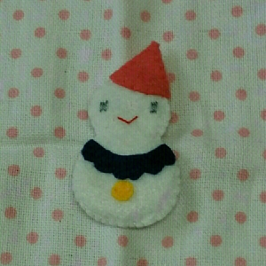 Snowman brooch ☆ Felt handmade