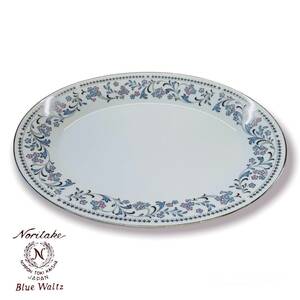 NORITAKE Noritake Blue Waltz 36cm Oval Plate Brand Tableware Oval Course