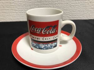 ☆ Rare Coca-Cola COCA-COLA Demitas Cup Cup &amp; Sorcer Not for sale Vintage Retro Novelty unused
