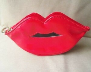 Namie Amuro GENIC Lip Pouch/Lip Lip Mark Red Live Goods Cosme Pouch Bag Case Kiss Mark Novelty Account