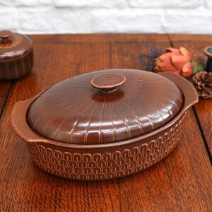 IZ50144I ★ UK WEDGWOOD PENNINE Casserol W30cm British Ceramic Vintage Wedge Wood Pennine Lid with Lid