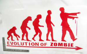[Limited] Evolution Sticker Decal Zombie Halloween Red Blood Red