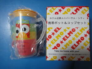 Free Shipping Hotel Kintetsu Universal City USJ Mobile Pot &amp; Cup Set Universal Studio Japan Sesame Street
