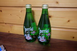 Set of 2 PERRIER Pelier bottle MURAKAMI Kaikaikiki 330ml Takashi Ogurakami Design Bottle Bottle