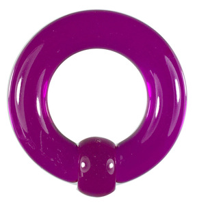 Acrylic Body Pierce Captive Bead Ring Purple 0g