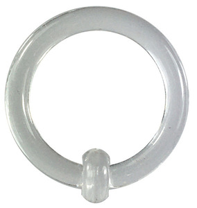 Acrylic Body Pierce Captive Bead Ring Clear 12g