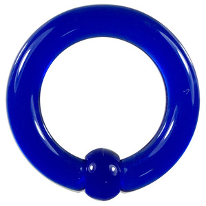 Acrylic Body Pierce Captive Bead Ring Blue 6g
