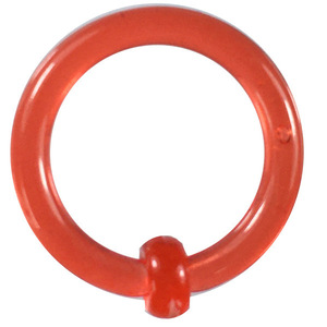 Acrylic Body Pierce Captive Bead Ring Red 12G