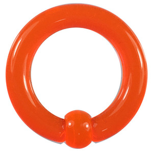 Acrylic Body Pierce Captive Bead Ring Orange 6g