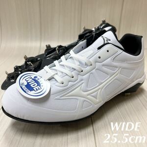 Mizuno Baseball Spike Shoes Light Revo Baddy White 25.5cm Unused New