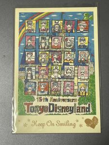 ★ Shipping included ★ Tokyo Disneyland 15th Anniversary Postcard Hagag Judy and Mary Yuki Design