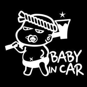 Baby Inn Car Children In Cutting Sticker Baby in Car