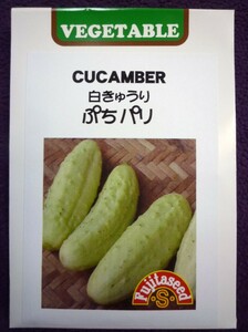 ★ Seed ★ Petit Paris White Cucumber Fujita Seed 22.11 ◎ Both skin and fruit are white cucumber ♪ (Yu -packet service is possible)