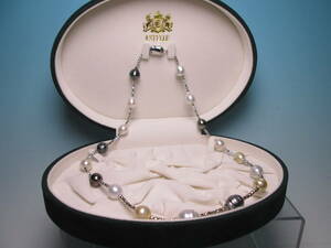 ☆ Estelle Silver Baro Baroque Pearl 3 Color and Market Necklace with both cases without cases