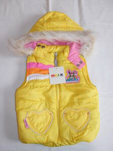 Brand new! ★ MINI-K miniike ★ 80cm with yellow hooded batting zip vest
