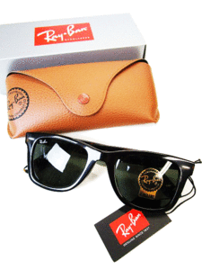 (D) Unused Ray-Ban Wayfarer Tortoiseshell Sunglasses Ray-Ban Wayfarer made in Italy