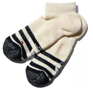 SUPPORT PILE SHORT Socks Sneaker Socks M size White x Navy