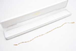 YUKIZAKI Yukizaki 18K Bracelet YG 19.5cm Chain 2.5g Yellow Gold Gold Beauty 36050 Genuine