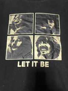 Anti -Beatles T -shirt BEATLES Band GTS Body Short Sleeve Vintage Rock LET BE Black Black