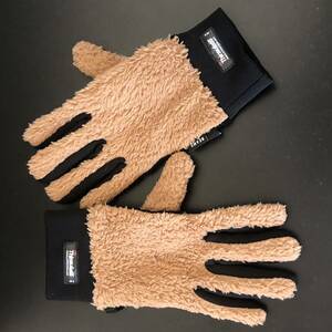 Sold out beige ★ BEAMS handling/THINSULATE FUR GLOVE ★ Touch panel compatible Almost new/Thin Synthlet Far Globe Fleece/Globe gloves