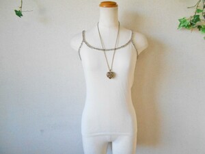 New tag 9450 yen Lestlose Lest Rose Bead Bead Beads Use Knit Camisole Bustier 2