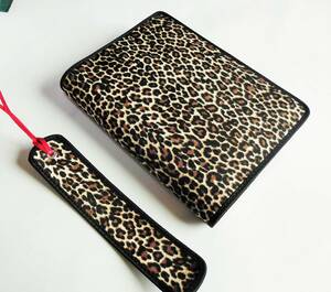 TUTU Kobo 【Book Cover】Paperback Book■Small Crest Leopard Pattern■ Harako Type ■ with BOOK Marker