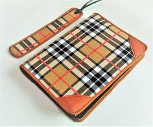 tutu Kobo 【Book Cover】Paperback Book ■ Plaid ■ Beige ■ with BOOK Marker
