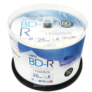 Bundable BD-R Blu-ray Recording Video 50 Packs for Video CPRM compatible 25GB 6x speed LAZOS L-B50P/2679X3 Set/Wholesale