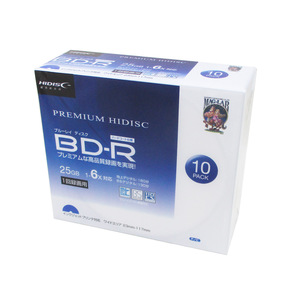 Bundable BD-R Blu-ray Recording Premium 6x compatible 10 pieces