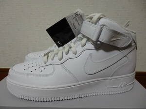 Instant New ♪ NIKE Nike Sneakers WMNS AIR FORCE 1 '07 MID Air Force 1 Mid Triple White 23.5cm♪25th Anniversary ♪40th Anniversary