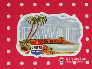 ▽ ▼ 33086-EXHS ▼ ▽ [NOSTALGIC-STICKER * Airline] United Airlines_hawaii