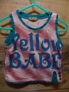 Nationwide Free Shipping Yellow Vane Yellow Babe Kids Joy (RAGMART) Children's clothing Kids Baby Men &amp; Girl Sleeve Tank Top 80