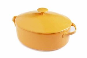 ■ Lind Stymest ■ Bright Yellow Bright Yellow Bright Yellow Lid Heat -resistant oval baker OVAL BAKER Casserol elliptical 26cm