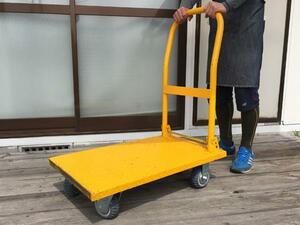 Translated steel bogie load capacity 150kg Yellow folding type hand -poured trolley carrier/14