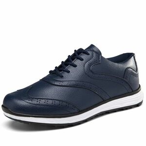 2021 Men's Golf Shoes Sports Shoes Size Selectable Men's Outdoor Waterproof F2196 Blue 24.5cm/39