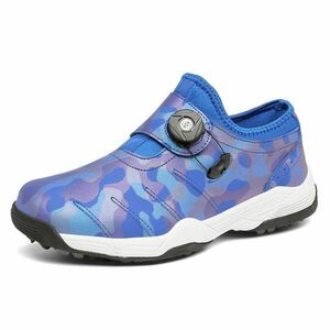 2021 Men's Golf Shoes Sports Shoes Size Selectable Men's Outdoor Waterproof Anti-Slip F-X9919 Blue 28cm/46