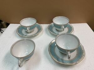 G403-1 Free Shipping Noritake Cup &amp; Sosa Coffee Cup Tea Cup Set Cup 4 Saucers 3 pieces